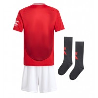 Camiseta Manchester United Primera Equipación para niños 2024-25 manga corta (+ pantalones cortos)